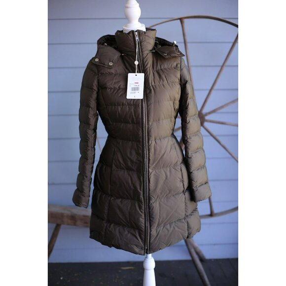 Prada Manteaux Brown Padded Down Coat Size 42 / Medium MINT